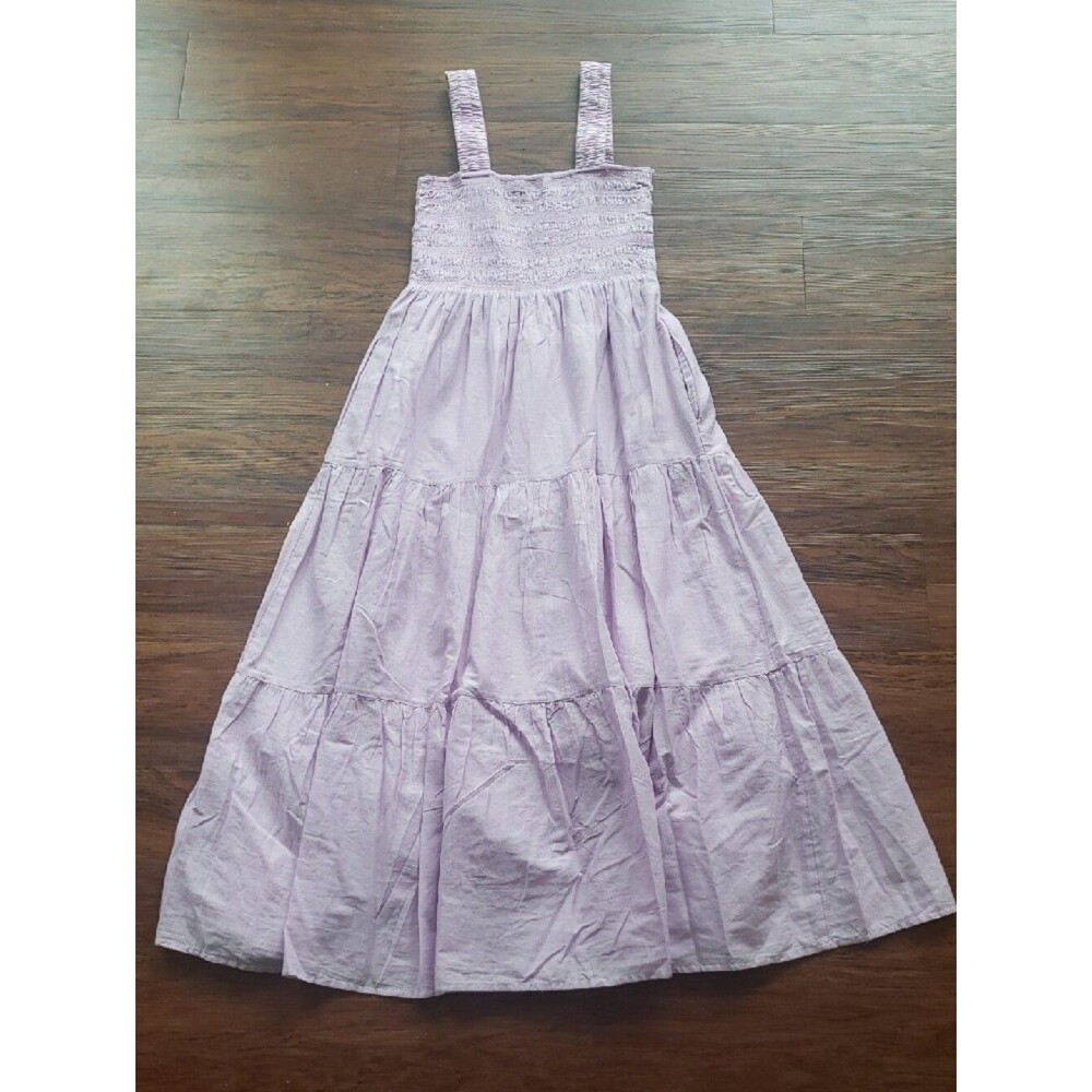 Seafolly Light Lavender Smocked Maxi Dress Size Small Summer Sundress Vacation - Picture 5 of 5